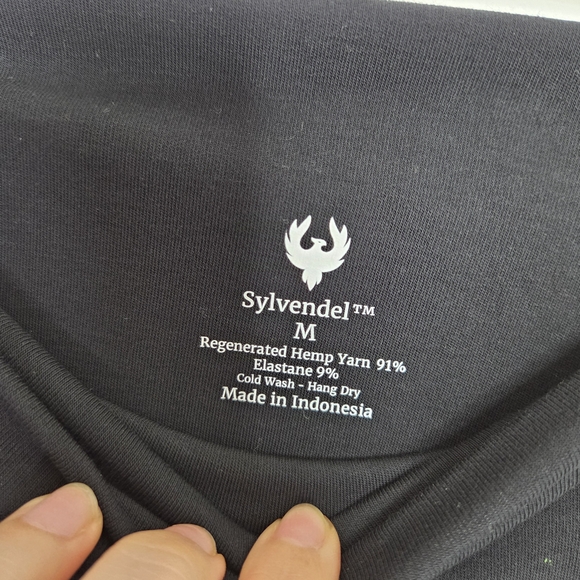 NAMARIE Sylvende Hemp yarn Classic High-Waist Black Non-Toxic Leggings M NWT - Picture 6 of 8